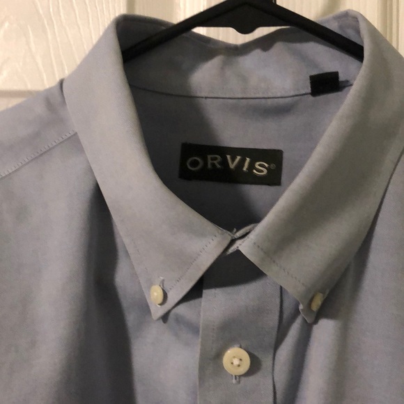 Orvis Oxford blue dress shirt. - Picture 2 of 3